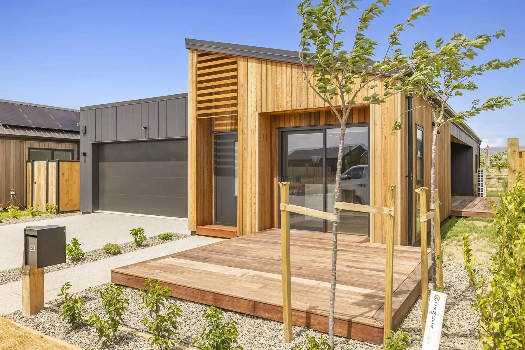 Timber deck and entry